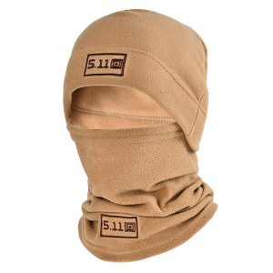 Cagoule polaire camel 2 en 1