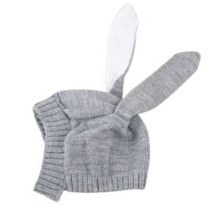 Cagoule grise bébé oreilles lapin