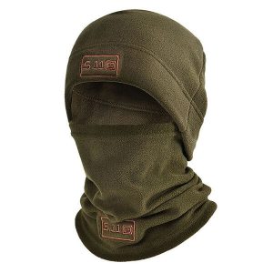 Cagoule polaire kaki unisexe