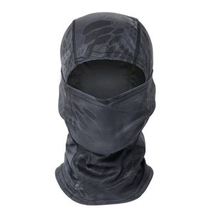 Cagoule noire style camouflage