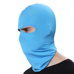 Cagoule Polyester Bleu-Clair Hiver
