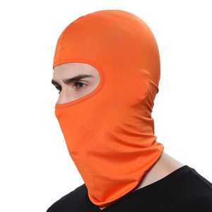 Cagoule moto orange respirante