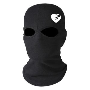 Cagoule noire cœur brisé