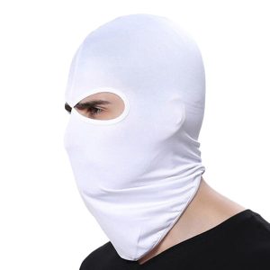 Cagoule blanche polyester deux trous