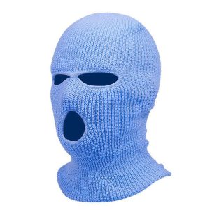 Cagoule Bleu Ciel Tricotée