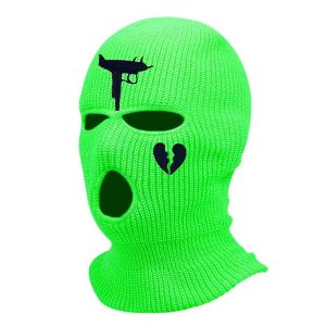 Cagoule vert fluo trois trous