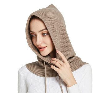 Cagoule Femme Cachemire Marron