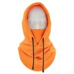 Cagoule polaire orange hiver