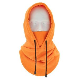 Cagoule polaire orange hiver