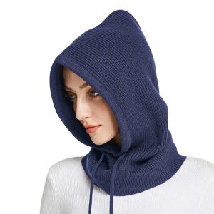 Cagoule Cachemire Bleue Tendance