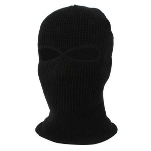 Cagoule noire hiver unisexe