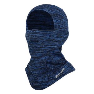 Cagoule polaire bleue cycliste