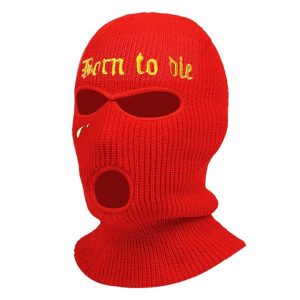Cagoule crochet rouge mélancolique
