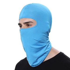 Cagoule Moto Bleu-Clair Mixte