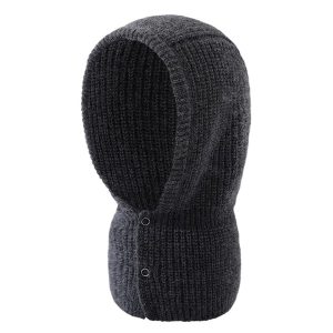 Cagoule noire femme coton robuste