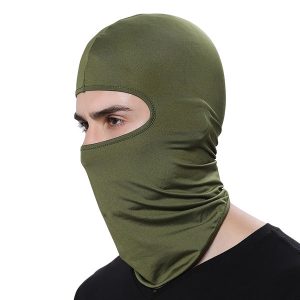 Cagoule moto kaki en polyester