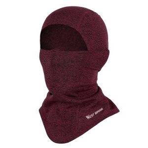 Cagoule polaire bordeaux vélo