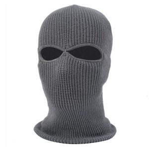 Cagoule grise intégrale 2 trous