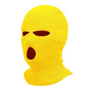 Cagoule Jaune Tricot Hiver Durable