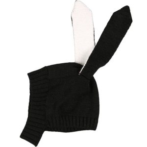 Cagoule Lapin Noire Bébé