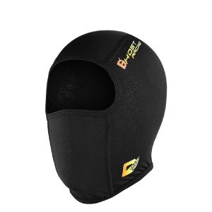 Cagoule moto soie glacée noire