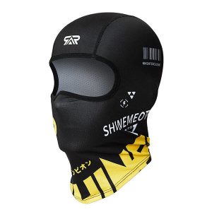 Cagoule moto jaune et noire