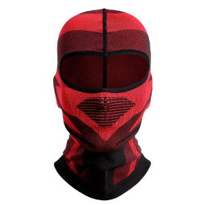 Cagoule moto nylon noire rouge