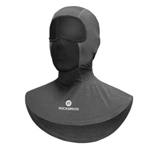 Cagoule moto grise soie glacée
