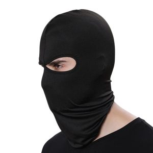 Cagoule noire polyester 2 trous