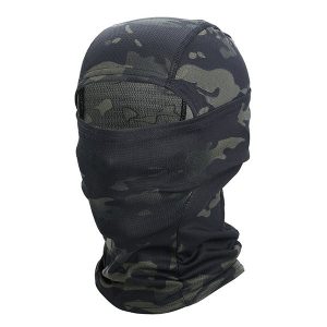 Cagoule noire camouflage respirante