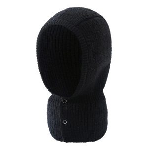 Cagoule noire femme coton tendance