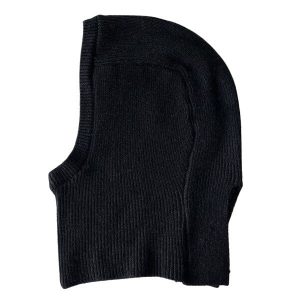 Cagoule Noire Tricot Femme