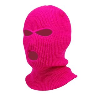 Cagoule rose fluo 3 trous