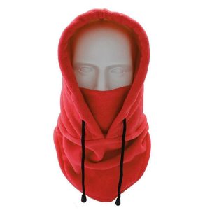 Cagoule Rouge Polaire Hiver