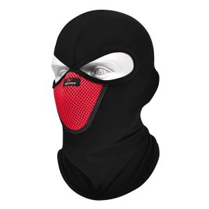 Cagoule scooter noire rouge unisexe