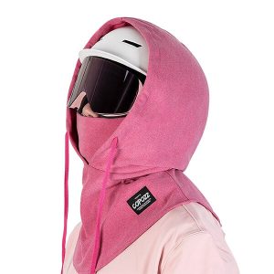 Cagoule rose ski polaire femme