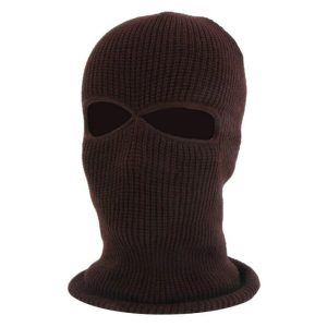 Cagoule tricot marron unisexe