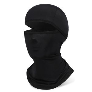 Cagoule vélo noire en soie