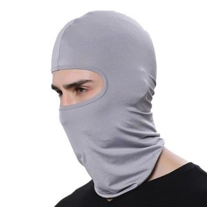 Cagoule moto grise élastique