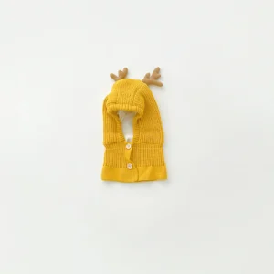 Cagoule bébé Serf en Tricot Jaune