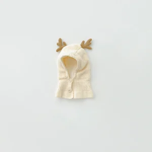 Cagoule bébé Serf en Tricot Blanc