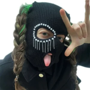 Balaclava Distressed Halloween Balaclava Funny Balaclava Face Mask Scary Balaclava Hooded Party Hat Knitted Hat Beanies
